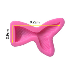 Mini Mermaid Tail Liquid Silicone Mold Fondant Baking Mold, Small (Pink) 15-95, Large (Pink) 15-94, Small (Gray) 15-95, Large (Gray) 15-94