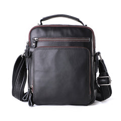6479 Men Casual Large-Capacity One-Shoulder Messenger Leather Bag, Crazy Horse Texture Dark Brown, Crazy Horse Texture Brown, Crazy Horse Texture Red Brown, Napa Texture Black, Litchi Texture Black