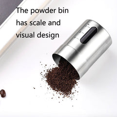 Portable Hand Crank Coffee Machine Stainless Steel Manual Grinder, Medium