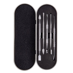 Nail Art Tool Set Smoke Cream Spoon Stainless Steel Steel Push Smoke Oil Spoon, 5 In 1 Silver, 6 In 1 Silver, 5 In 1 Color Titanium, 6 In 1 Color Titanium