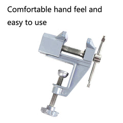 5893 Portable Mini Aluminum Alloy Table Pliers Bench Vise Manual DIY Tool, Table Pliers Bench
