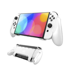 JYS NS218 Multifunctional Game Console Integrated Protective Case With Grip  For Switch OLED, White, Black