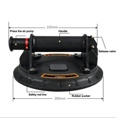 8 Inch Gas Pump Vacuum Pumping Suction Cup Strong Suction Heavy-Duty Handling Suction Cup, 8 Inch Vacuum Gas Pump