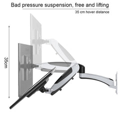 Gibbon Mounts GM112W Wall-Mounted Gas Spring Lifting Computer Monitor Stand