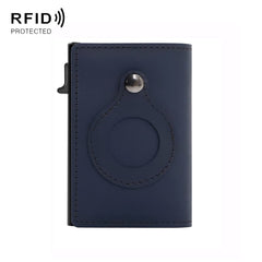 Anti-Theft Positioning Wallet Men Card Holder Mini Wallets For AirTag 2nd Gen / AirTag 1st Gen, Cowhide Blue, Cowhide Black, Cowhide Brown, Cowhide Dark Brown, Cowhide Carbon Fiber