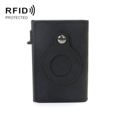 Anti-Theft Positioning Wallet Men Card Holder Mini Wallets For AirTag 2nd Gen / AirTag 1st Gen, Cowhide Blue, Cowhide Black, Cowhide Brown, Cowhide Dark Brown, Cowhide Carbon Fiber