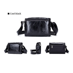 BULL CAPTAIN Leather Shoulder Messenger Bag For Men, Cool Black, Brown, Smog Blue, Dark Night Green