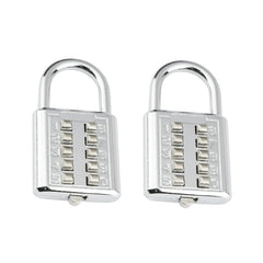 2 PCS 10-Bit Button Password Lock Cabinet Door Tool Box Button Padlock, Red, Electroplating White, Sky Blue, Black