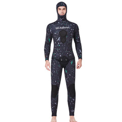 DIVE&SAIL 5mm Split Thick And Keep Warm Long Sleeves Hooded Diving Suit, 5mm L Green, 5mm L Black, 5mm L Orange, 5mm XL Green, 5mm XL Black, 5mm XXL Green, 5mm XL Orange, 5mm XXL Black, 5mm XXXL Green, 5mm XXL Orange, 5mm XXXL Black, 5mm M Green       ...