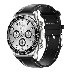 LOANIY E18 Pro Smart Bluetooth Calling Watch with NFC Function, Gold Silicone, Black Leather, Gold Leather, Black Silver Steel, Green Silver Steel