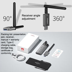 ASiNG A10 Green Light PPT Page Turning Pen Remote Control Presentation Pen, Capacity:, A10 128M (Gray), A10 32G (Gray)
