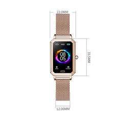 LOANIY HT2 1.28 Inch Heart Rate Detection Pedometer Smart Watch, Gold Steel