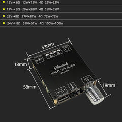 XY-C100L Stereo Stepless Tuning Bluetooth Digital Power Amplifier Board, XY-C100L