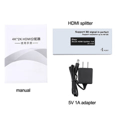 DTECH DT-7144A HDMI 2.0 1 In 4 Out 4K X 2K HD Video Splitter, CN Plug, DT-7144A