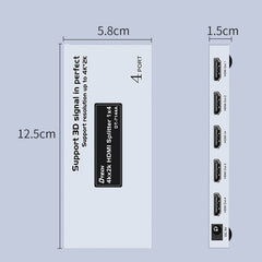 DTECH DT-7144A HDMI 2.0 1 In 4 Out 4K X 2K HD Video Splitter, CN Plug, DT-7144A