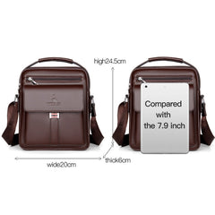 WEIXIER D244 Men Shoulder Bag Large Capacity Business Retro Messenger Bag, D244 Black, D244 Brown