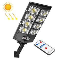 E-SMARTER LED Strong Light Dual Row Road Light Solar Garden Sensor Light, Style:, W789A-4, W789B-4