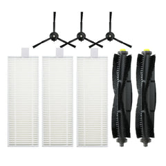 For 360 X100/X100 MAX Robot Vacuum Accessories, Main Brush, 2pcs Filter, 1pair Side Brush, Main Brush +2 Filters+2 Side Brushes