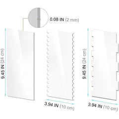 6 In 1 Clear Acrylic Cake Scraper Smoothing Tool Set, 6 In 1