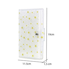 CAIUL 3 Inch PVC Photo Album Large Capacity Collection Commemorative Book, Purple Stream Sand, Pink Stream Sand, Blue Stream Sand, Golden Stars, Cute Daisy