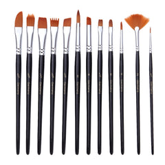 18 In 1 Multipurpose Nylon Hair Watercolor Paintbrush Acrylic Paintbrush, Dark Blue, Light Blue