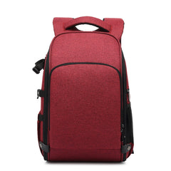 Cationic SLR Backpack Waterproof Photography Backpack with Headphone Cable Hole, Blue, Black, Red