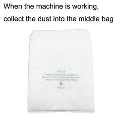 For Vorwerk VK135 / VK136 Vacuum Cleaner Accessories, 5PCS Dust Bag