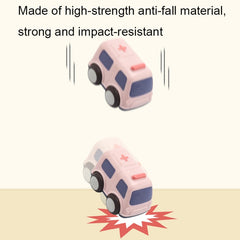 Children Cartoon Fell-Resistant Mini Inertial Pull Back Toy Car, Police Car, Ambulance, Sanitation Vehicle, Fire, Ship, Ferry, Submarine, Battlefall, Aircraft, Transport Aircraft, Fighter, Helicopter