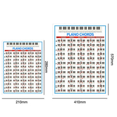 Staff Piano Chord Practice Picture Coated Paper 88 Keys Beginner Piano Fingering Chart, Size:, Small, Large