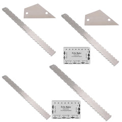 GNR3 Stainless Steel Measurement Bass Guitar Neck Ruler, Style:, Double Teeth+Leveling Ruler+String High Ruler