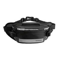 HAOSHUAI Outdoor Running Waist Bag With Reflecting Strip Chest Bag, 1100-6 Khaki, 1100-6 Dark Blue, 1100-6 Black)