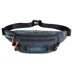 HAOSHUAI 5132 Outdoor Men Waist Bag Sports Running Chest Bag, 5132 Dark Green, 5132 Camouflage, 5132 Dark Blue, 5132 Black, 5132 Army Green