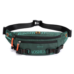 HAOSHUAI 5132 Outdoor Men Waist Bag Sports Running Chest Bag, 5132 Dark Green, 5132 Camouflage, 5132 Dark Blue, 5132 Black, 5132 Army Green