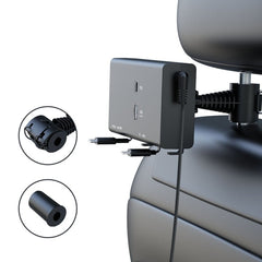 65W PD Dual Cable Retractable Fast Charging Car USB Charger, 13th-generation