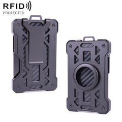 For AirTag 2nd Gen / AirTag 1st Gen Card Holder Metal Anti-Theft RFID Wallet, ak-4 B Silver, ak-4 B Blue, ak-4 B Gray, ak-4 A Black, ak-4 A Blue, ak-4 A  Silver, ak-4 A  Gray, ak-4 B  Black