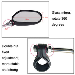 2pcs /Pair Bicycle Rearview Mirror Riding Mountain Car Reflector Bicycle Reversing Mirror, 2pairs Rearview Mirror