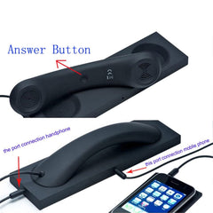 3.5mm Universal Office Mobile Phone Retro External Headset Mobile Phone Handset, 3.5mm Wired Black, 3.5mm Wired White