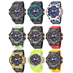 SMAEL 8008 Outdoor Sports Multifunctional Waterproof Luminous Men Watch, Black Blue