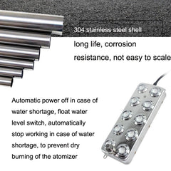 Ultrasonic Atomization Accessories 10 Heads Fog Maker Landscape Large Fog Volume Humidifier Atomization Plate, 10 Heads Fog Maker