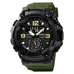 SKMEI 1637 Sports Digital Display Outdoor Shockproof Plastic Large Dial Men Watch, Black, Army Green, Blue Camouflage, Army Green Camouflage, Gray Black