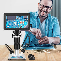 1200X 7-Inch HD Display Multifunctional Maintenance Inspection Digital Microscope, 1200X 7-Inch