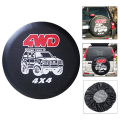 PVC Faux Leather Spare Wheel Cover Rear Tire Protector, 14 inch, 15 inch, 16 inch, 17 inch