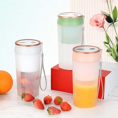 LGZ-1 500ml 50W 4 Blades Electric Portable Juicer Rechargeable Juice Extractor, LGZ-1 (White), LGZ-1 (Green), LGZ-1 (Pink)
