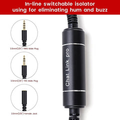 For HD60 S+ Chat Link Pro Mobile Game Projection Cable Voice Party Live Recording Audio Cable, ZS0248 Black