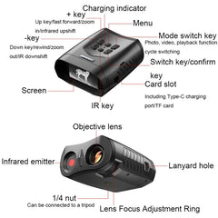 APEXEL 3-inch LCD HD Screen Photo Video Portable Binoculars Digital Infrared Night Vision Device, APL-NV009