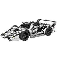 Assembly Metal Car Model Intelligence Handmade Assembly Toy Building Block, Racing Car