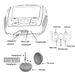 Wireless Ultrasonic Fish Finder Sonar Underwater Visual HD Angler Detector, FF998