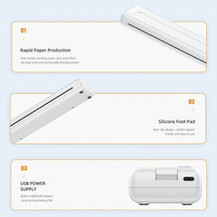 Small A4 Home Office Portable Inkless Printing Thermal Paper, 200pcs Thermal Paper