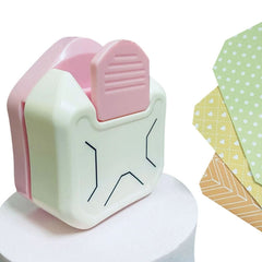 3 In 1 Fancy Corner Cutter Multi-angle Corner Cutter Chamfering Embosser, Flat Corner (Pink), Beauty Corner (Purple), Round Corner (Green), Round Corner (Blue)