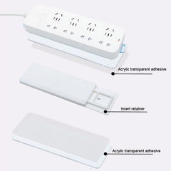 Non-Marking Self-Adhesive Plug Holder No Hole Wall Mounted Cable Organizer For Home Use
